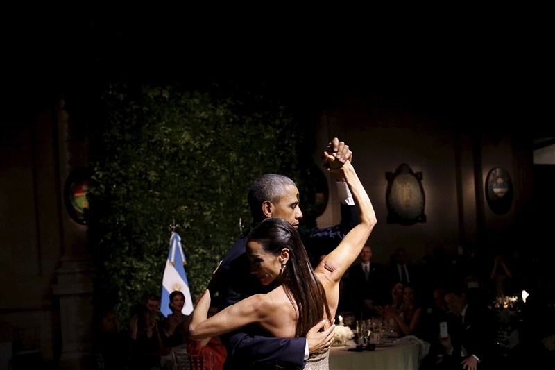 President Obama and his wife Michelle dance the tango during a state dinner in Buenos Aires. Obama,President Obama,Obama Dances The Tango,Obama at State dinner in Argentina,State dinner in Argentina,State dinner,Buenos Aires,Tango,Tango dance,Barack Obama,U.S. President Barack Obama,President Barack Obama