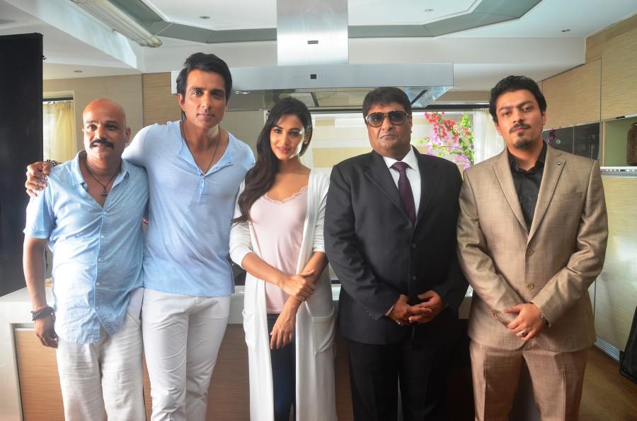Actress Sonal Chauhan and Actor Sonu Sood Shoot as Brand Ambassadors for Texmo Pipe Fittings AD with Director Rajend. Sonu Sood,Sonal Chauhan,Sonal Chauhan and Sonu Sood Shoot as Brand Ambassadors,Texmo Pipe Fittings AD,Director Rajend,Sonal Chauhan and Sonu Sood