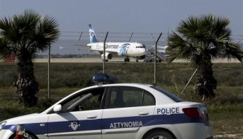 EgyptAir,EgyptAir plane hijacked,EgyptAir flight MS181,EgyptAir flight hijacked,explosives,Cyprus,EgyptAir plane landed at Larnaca airport,EgyptAir MS181,MS181,Cypriot anti-terrorism