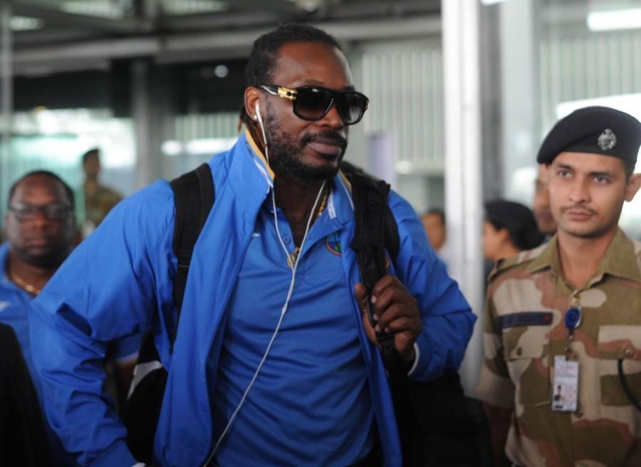 The West Indies cricket team arrives at Netaji Subhas Chandra Bose International Airport in Kolkata, on April 1, 2016. England vs West Indies,England vs West Indies World T20 Final,World T20 Final,World T20,T20 Final,England v West Indies,Darren Sammy,Chris Gayle,Andre Russell,Bravo,Dwayne Bravo