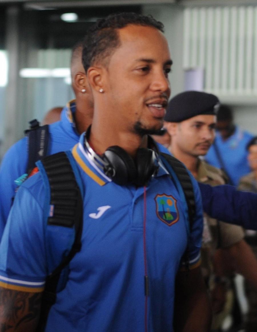 The West Indies cricket team arrives at Netaji Subhas Chandra Bose International Airport in Kolkata, on April 1, 2016. England vs West Indies,England vs West Indies World T20 Final,World T20 Final,World T20,T20 Final,England v West Indies,Darren Sammy,Chris Gayle,Andre Russell,Bravo,Dwayne Bravo