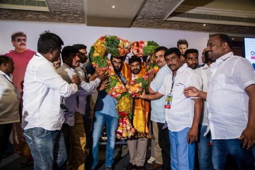 Megastar Chiranjeevi and Ram Charan met and greeted the blood donors and organisers, who contributed dearly towards the success of the mega blood donation camps organized across various parts of the world.