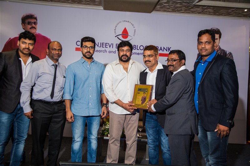 Megastar Chiranjeevi and Ram Charan met and greeted the blood donors and organisers, who contributed dearly towards the success of the mega blood donation camps organized across various parts of the world. Chiranjeevi,Ram Charan,Chiranjeevi thanked the blood donors,Ram Charan thanked the blood donors,mega blood donation camps,blood donation camps,blood donation