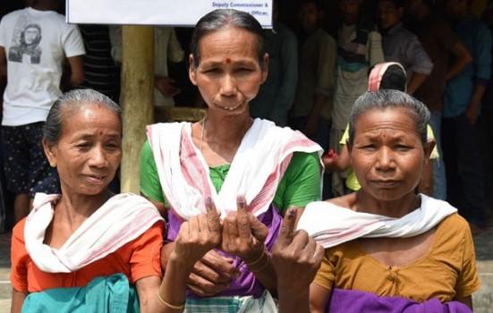 The first phase of polling in Assam started at 7.00 a.m. on Monday for the 65 legislative assembly constituencies, officials said.