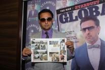 Bollywood's 'bad man' Gulshan Grover unveils latest cover of Stardust magazine.