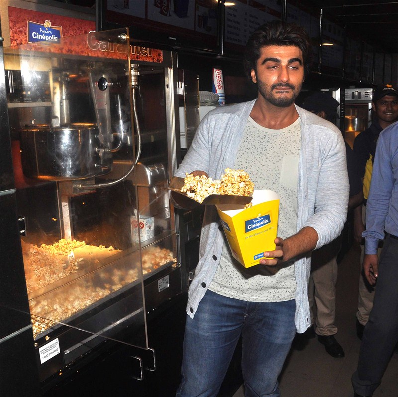 Bollywood actor Arjun Kapoor during the special screening of film Ki & Ka. Arjun Kapoor,Arjun Kapoor at special screening of film Ki & Ka,Ki & Ka special screening,Ki & Ka,bollywood movie Ki & Ka,Ki & Ka special screening pics,Ki & Ka special screening images,Ki & Ka special screening stills,Ki &