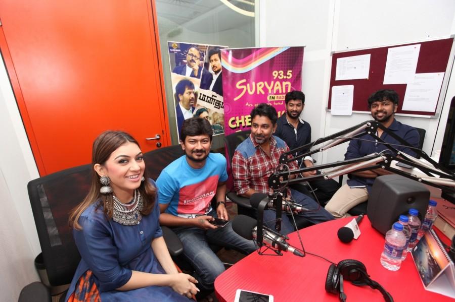 Tamil movie Manithan audio Launch held at Suryan FM, Chennai. Celebs like Udhayanithi Stalin, Hansika Motwani and Madhan Karky graced the event. Manithan audio Launch,Manithan,Udhayanithi Stalin,Hansika Motwani,Manithan audio Launch pics,Manithan audio Launch images,Manithan audio Launch stills,Manithan audio Launch pictures,Manithan audio Launch photos,Madhan Karky