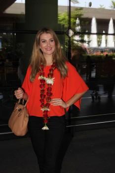 Miss World 2015 Mireia Lalaguna arrives in city