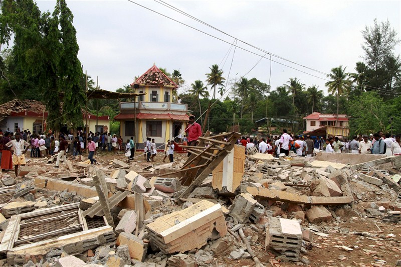 The pre-dawn Sunday tragedy at the Puttingal Devi temple in the coastal town of Paravur in Kollam district, about 60 km from here, also left more than 350 people injured, some critically. Kerala temple tragedy,temple tragedy,Kollam,Kollam Temple,Paravur,Puttingal Devi temple,Puttingal Devi Temple fire