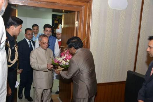 Pranab Mukherjee during the Special Screening of 'Ramanujan' at Rashtrapati Bhavan