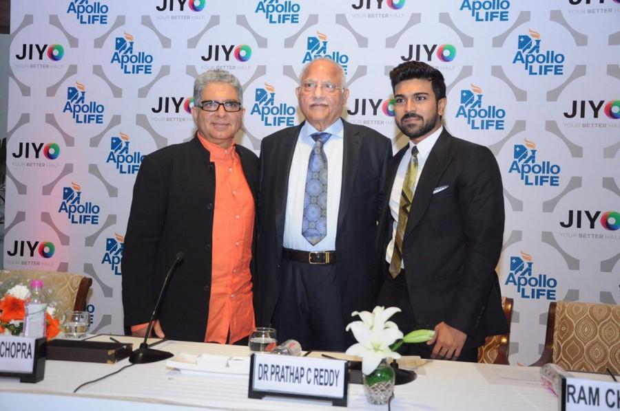Tollywood actor Ram Charan at Apollo Life Jiyo press release. Ram Charan,actor Ram Charan,Apollo Life Jiyo press release,Apollo Life Jiyo,Tollywood actor Ram Charan,Ram Charan pics,Ram Charan images,Ram Charan stills,Ram Charan photos