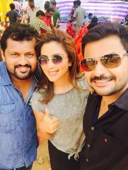 Amala Paul celebrated Vishu at the shooting location of her upcoming Malayalam movie 'Shajahanum Pareekuttiyum?.'