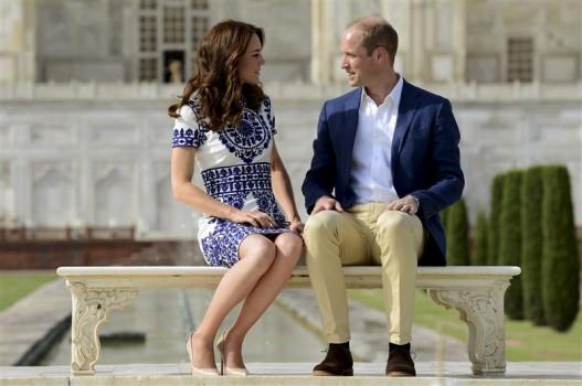 Britain's Royal Couple William and Kate visits Taj Mahal