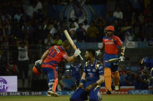 Gujarat Lions defeated Mumbai Indians by three wickets in an Indian Premier League (IPL) match at the Wankhede Stadium on Saturday.
