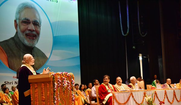Prime Minister Narendra Modi on Tuesday said India has the wealth of knowledge to lead the world in the 21st century. Narendra Modi,Prime Minister Narendra Modi,India's wealth to lead the world,Modi in Jammu,Shri Mata Vaishno Devi University,Modi address,PM Narendra Modi address,Narendra Modi address