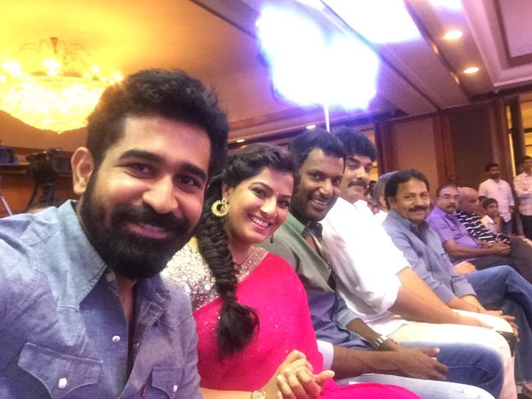 Madha Gaja Raja Audio Launch event held in Chennai. Celebs like Vishal, Varalaxmi, Vijay Antony, Sundar C and many others graced the event. Madha Gaja Raja Audio Launch,Madha Gaja Raja Audio,Madha Gaja Raja,Vishal,Varalaxmi,Vijay Antony,Sundar C,Vishal and Varalaxmi,Vishal and Varalaxmi Sarathkumar,Varalaxmi Sarathkumar,Madha Gaja Raja Audio Launch pics,Madha Gaja Raja Audio Launch images,Mad