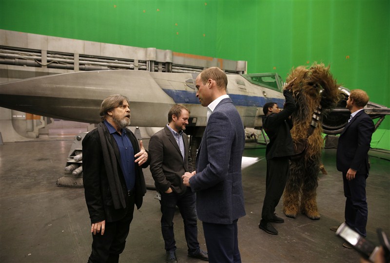 Prince William and Prince Harry tour the production workshops of the Star Wars films. Prince William and Prince Harry visit Star Wars set,Prince William,Prince Harry,Prince William and Prince Harry,Star Wars set at Pinewood Studios,Star Wars set,Star Wars
