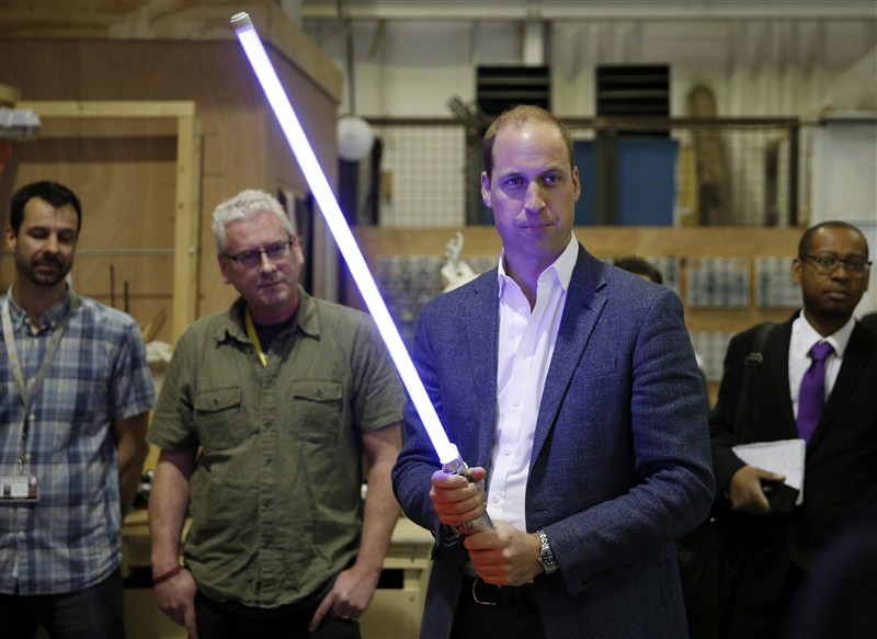 Prince William and Prince Harry tour the production workshops of the Star Wars films. Prince William and Prince Harry visit Star Wars set,Prince William,Prince Harry,Prince William and Prince Harry,Star Wars set at Pinewood Studios,Star Wars set,Star Wars