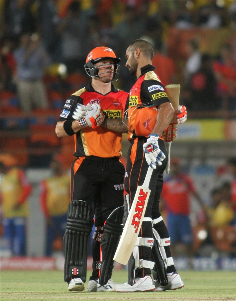 Sunrisers Hyderabad ended Gujarat Lions' three-match winning streak with a 10-wicket thumping win in an Indian Premier League (IPL) encounter at the Saurashtra Cricket Association Stadium on Thursday. Sunrisers Hyderabad beat Gujarat Lions,Sunrisers Hyderabad beat Gujarat Lions by 10 wickets,Sunrisers Hyderabad,Gujarat Lions,Indian Premier League,Indian Premier League 2016,Indian Premier League 9,IPL 2016,IPL 9,IPL,IPL pics,IPL images,IPL photos,IPL pi