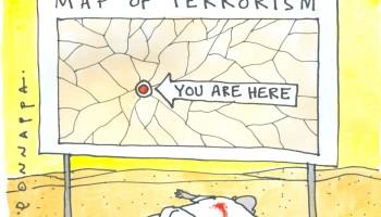 IBTimes cartoon,terrorism cartoon,Ponnappa cartoon