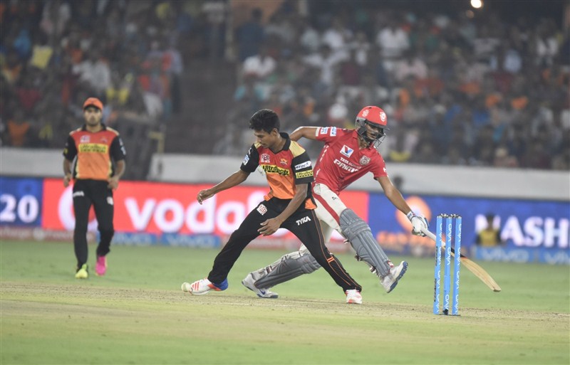 Riding on a superb bowling performance followed by skipper David Warner's quick-fire 59, Sunrisers Hyderabad outclassed a spiritless Kings XI Punjab by five wickets in an Indian Premier League (IPL) match at the Rajiv Gandhi International Stadium on Saturday. Sunrisers Hyderabad beat Kings XI Punjab,Sunrisers Hyderabad beat Kings XI Punjab by 5 wickets,Sunrisers Hyderabad,Kings XI Punjab,IPL 2016,IPL 2016 pics,IPL 2016 images,IPL 2016 stills,IPL 2016 pictures