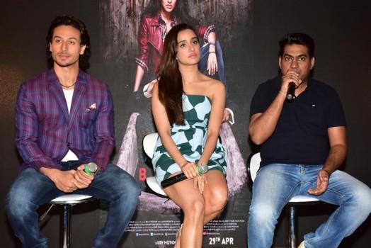 Tiger, Shraddha present at Baaghi's action song launch in Mumbai.
