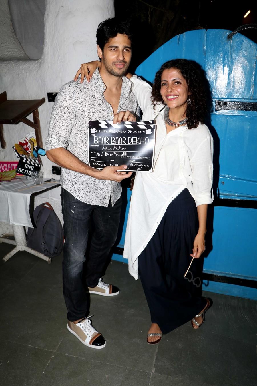 Bollywood actor Sidharth Malhotra and actress Katrina Kaif at Baar Baar Dekho wrap up party. Sidharth Malhotra,Katrina Kaif,Sidharth Malhotra and Katrina Kaif,Baar Baar Dekho wrap up party,Baar Baar Dekho,Farhan,Baar Baar Dekho wrap up party pics,Baar Baar Dekho wrap up party images,Baar Baar Dekho wrap up party stills,Baar Baar Dekho wrap up par