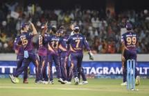Rising Pune Supergiants ended their four-match losing streak in the Indian Premier League (IPL) with a 34-run win via D/L method over Sunrisers Hyderabad at the Rajiv Gandhi International Stadium on Tuesday.