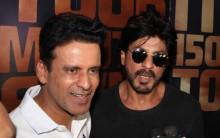 Bollywood Superstar Shah Rukh Khan meets Manoj Bajpayee at mehboob studio.