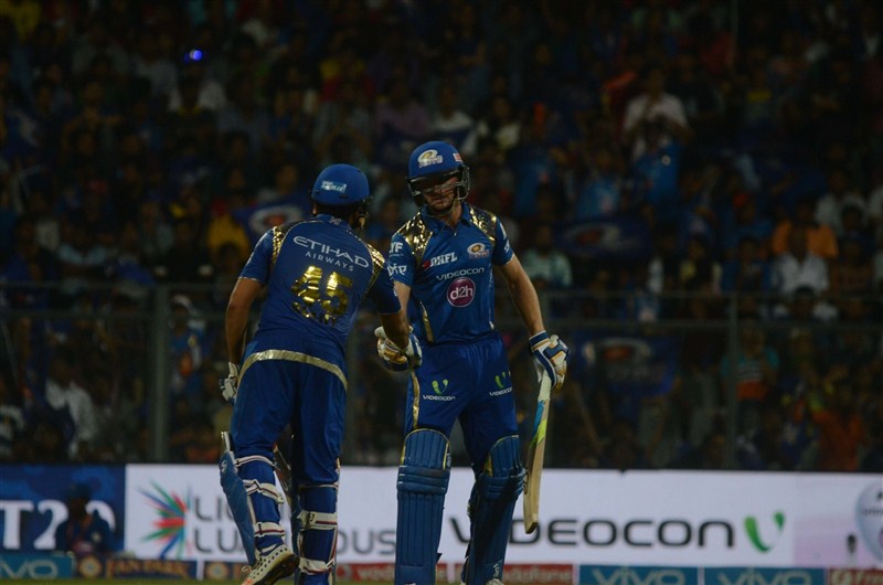 Riding on skipper Rohit Sharma's unbeaten 68 alongside Kieron Pollard's quickfire 17-ball 51, defending champions Mumbai Indians outclassed Kolkata Knight Riders by six wickets in an Indian Premier League (IPL) cricket match at the Wankhede Stadium on Thursday. Mumbai Indians,Kolkata Knight Riders,Mumbai Indians beat Kolkata Knight Riders by 6 wickets,Mumbai Indians beat Kolkata Knight Riders,Rohit Sharma,Kieron Pollard,Indian Premier League,Indian Premier League 2016,Indian Premier League 9,IPL 2016,IPL pics,IP