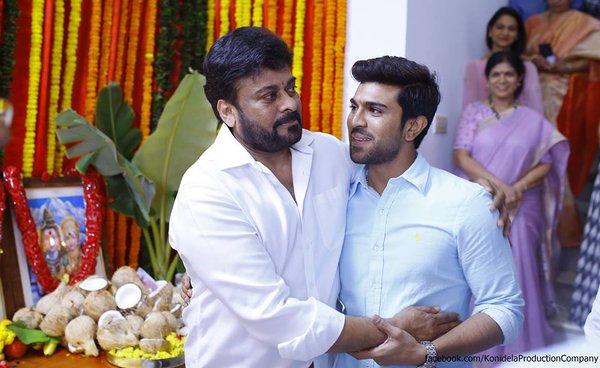 Megastar Chiranjeevi's highly anticipated 150th film, yet-untitled Telugu remake of Tamil blockbuster Chiru 150,Chiru 150 launch,Chiranjeevi's Kaththilantodu movie launch,Chiranjeevi,Kaththilantodu movie launch,Kaththilantodu,Kaththilantodu movie launch pics,Kaththilantodu movie launch images,Kaththilantodu movie launch stills,Pawan kalyan,Kaththilan