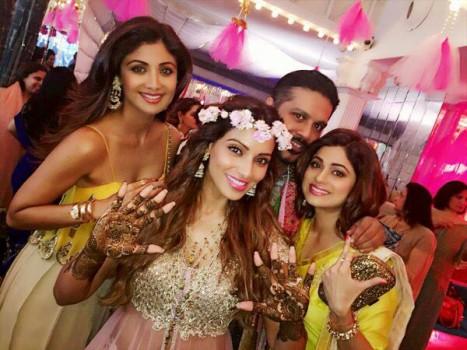 Photos of Bipasha Basu and Karan Singh Grover mehendi ceremony.