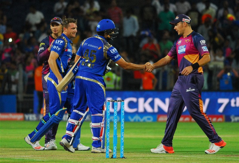Leading from the front, skipper Rohit Sharma smashed a match-winning unbeaten 85 off just 60 balls to guide defending champions Mumbai Indians to a comfortable eight-wicket victory over Rising Pune Supergiants in the Maharashtra derby of the Indian Premier League (IPL) on Sunday. Mumbai Indians beat Rising Pune Supergiants by 8 wickets,Mumbai Indians beat Rising Pune Supergiants,Mumbai Indians vs Rising Pune Supergiants,Mumbai Indians,Rising Pune Supergiants,Indian Premier League,Indian Premier League 2016,Indian Premier League 9