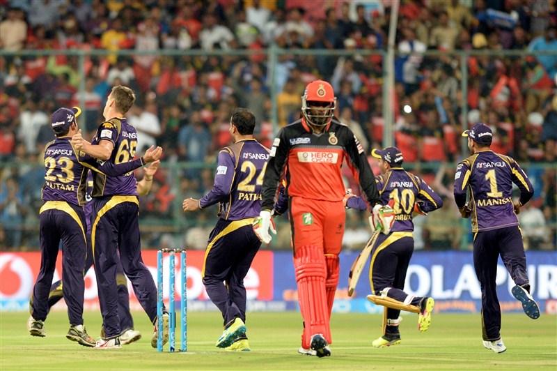 Batting knights Yusuf Pathan and Andre Russell won the match for Kolkata Knight Riders (KKR) against Royal Challengers Bangalore (RCB), scoring 189/5 with five balls to spare at Chinnaswamy Stadium on Monday in the 30th match of IPL Season Nine. Kolkata Knight Riders beat Royal Challengers Bangalore by 5 wickets,Kolkata Knight Riders beat Royal Challengers Bangalore,Kolkata Knight Riders vs Royal Challengers Bangalore,Kolkata Knight Riders,Royal Challengers Bangalore,Yusuf Pathan,Andre Russell