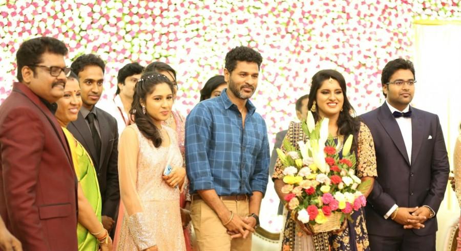 Kollywood movie director KS Ravikumar daughter Maalica and Arjun Krishnan Wedding Reception held at Chennai. Celebs like Kamal Haasan, Prabhu Deva, Sudeep and others graced the event. Director KS Ravikumar daughter Maalica Wedding Reception,Director KS Ravikumar daughter Maalica Wedding,KS Ravikumar daughter Maalica Wedding,Kamal Haasan,Prabhu Deva,Sudeep,Srikanth,Vandhana,AVM Saravanan,P Vasu,Akshara Haasan,Bobby Simha,Goundamani,Vish