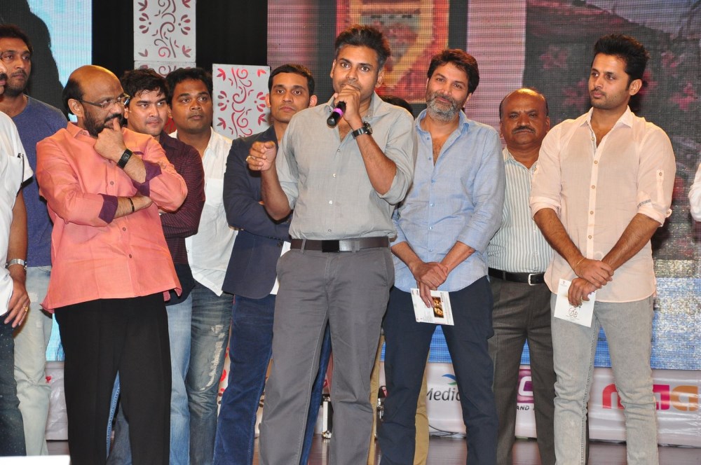 Telugu upcoming movie 'A..Aa' (Anasuya Ramalingam vs Anand Vihari) audio launch held at Shilpakala Vedika in Hyderabad. A..Aa,A..Aa audio launch,Anasuya Ramalingam vs Anand Vihari,Nithin,Samantha,Pawan Kalyan,A..Aa audio launch pics,A..Aa audio launch images,A..Aa audio launch pictures,A..Aa audio launch photos,A..Aa audio launch stills