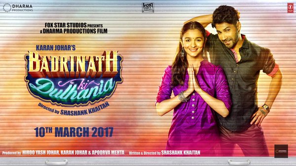 Actors Varun Dhawan and Alia Bhatt, who were seen together in the 2014 Hindi romantic-comedy film Badrinath Ki Dulhania,Badrinath Ki Dulhania first look,Badrinath Ki Dulhania first look poster,Badrinath Ki Dulhania poster,Varun Dhawan and Alia Bhatt,Varun Dhawan,Alia Bhatt,bollywood movie Badrinath Ki Dulhania,Badrinath Ki Dulhania pics,Badrinath Ki D