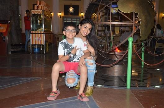 Actress Shriya Saran visits KidZania Mumbai with her nephew.