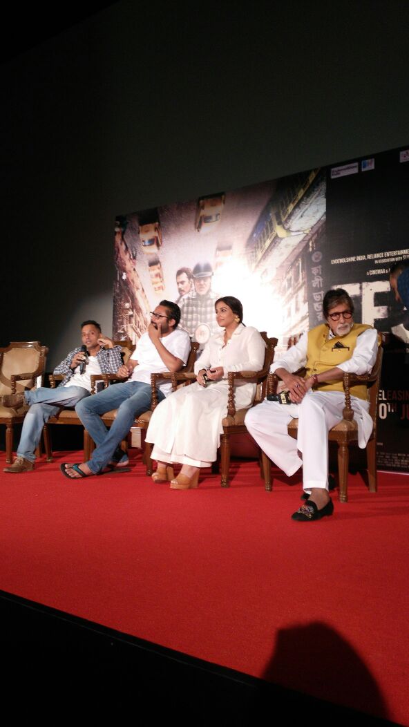 Bollywood actor Amitabh Bachchan at TE3N trailer launch. TE3N trailer,Amitabh Bachchan at TE3N trailer launch,TE3N trailer launch,TE3N trailer launch pics,TE3N trailer launch images,TE3N trailer launch photos,TE3N trailer launch stills,TE3N trailer launch pictures,TE3N trailer pics,TE3N trailer images,TE3N trai