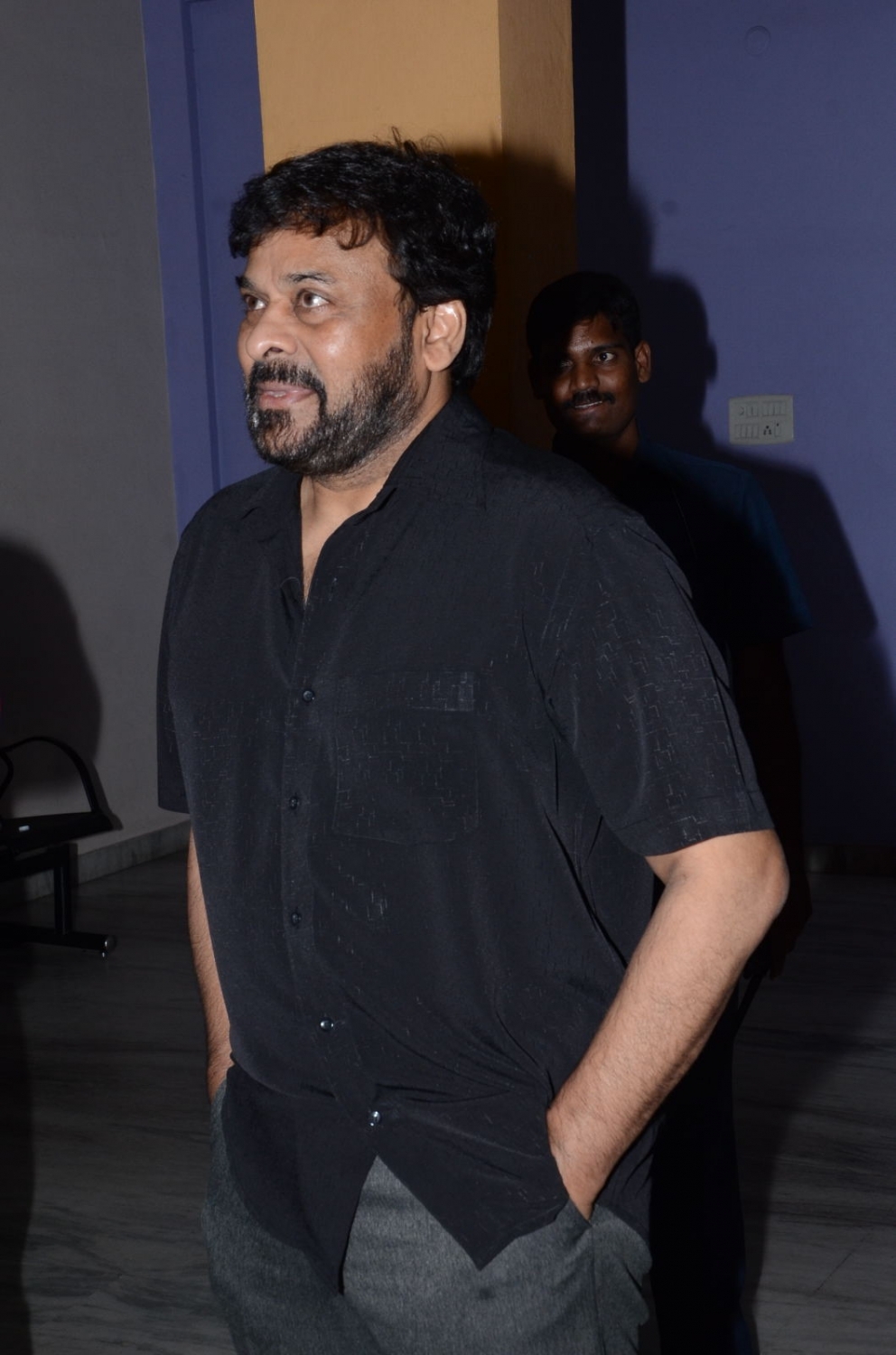 Megastar Chiranjeevi watches Supreme movie with actor Sai Dharam Tej. Chiranjeevi,Chiranjeevi watches Supreme movie with Sai Dharam Tej,Supreme,Sai Dharam Tej,Chiranjeevi with Sai Dharam Tej,Supreme special screening,Supreme movie,telugu movie Supreme