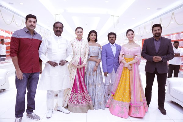 New Saravana Stores Inaugurated today at Anna Nagar in Chennai. Celebs like Jayam Ravi, Vairamuthu, Hansika Motwani, Shriya Saran, Tamannaah Bhatia, Madhavan graced the event. New Saravana Stores Inauguration,New Saravana Stores,Jayam Ravi,Hansika Motwani,Shriya Saran,Tamannaah Bhatia,R Madhavan,New Saravana Stores Inauguration pics,New Saravana Stores Inauguration images,New Saravana Stores Inauguration photos,New Saravana Sto
