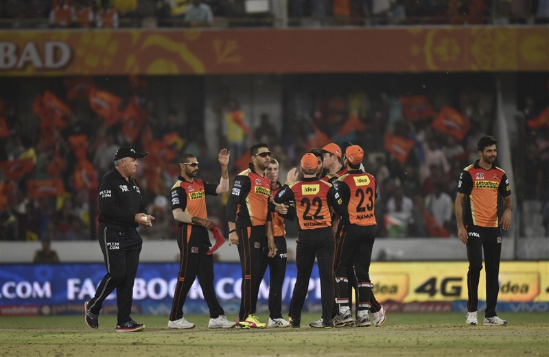 Sunrisers Hyderabad inflicted the third consecutive loss on Gujarat Lions with a five-wicket victory to jump to the fourth spot of the IPL at the Rajiv Gandhi International Cricket Stadium on Friday. Sunrisers Hyderabad trash Gujarat Lions,Sunrisers Hyderabad beat Gujarat Lions,Sunrisers Hyderabad vs Gujarat Lions,Sunrisers Hyderabad,Gujarat Lions,IPL 2016,IPL pics,IPL images,IPL photos,IPL stills,IPL pictures