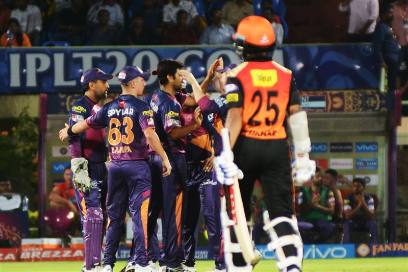 Sunrisers Hyderabad returned an all-round bowling performance to defend their low total and beat Rising Pune Supergiants by four runs in a nail-biting Indian Premier League (IPL) clash on Tuesday. Hyderabad stun Pune by 4 runs,Sunrisers Hyderabad vs Rising Pune Supergiants,Sunrisers Hyderabad beat Rising Pune Supergiants,Sunrisers Hyderabad trash Rising Pune Supergiants,Sunrisers Hyderabad,Rising Pune Supergiants,Indian Premier League,Indian Premie