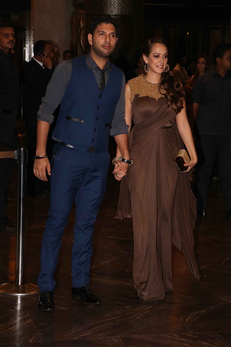 Actress Preity Zinta, who recently married to Gene Goodenough in February in Los Angeles, finally celebrated her wedding back home in Mumbai. Preity Zinta wedding reception,Preity Zinta reception,Salman Khan,Lulia Vantur,Shah Rukh Khan,Yuvraj Singh,Preity Zinta wedding reception pics,Preity Zinta wedding reception images,Preity Zinta wedding reception photos,Preity Zinta wedding reception still