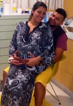India batsman Suresh Raina's wife Priyanka flaunts her baby bump.