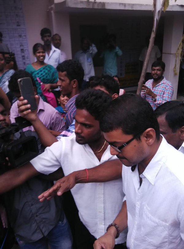 Tamil Nadu Chief Minister J.Jayalalithaa on Monday cast her vote here in the ongoing state legislative assembly elections. Tamil Nadu election,Celebs vote,Ajith,Rajinikanth,Sivakarthikeyan,Kamal Hassan,Jayalalithaa,tnvotes,#tnvotes,TN election,TN 2016,Tamil Nadu Assembly elections,Tamil Nadu Assembly elections 2016