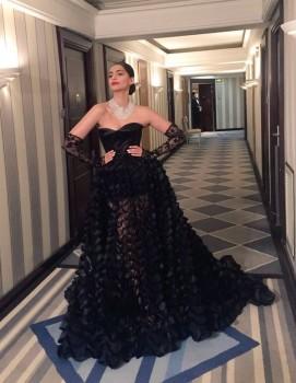 Bollywood actress Sonam Kapoor picked another chic Ralph and Russo dress for an appearance at the gala.