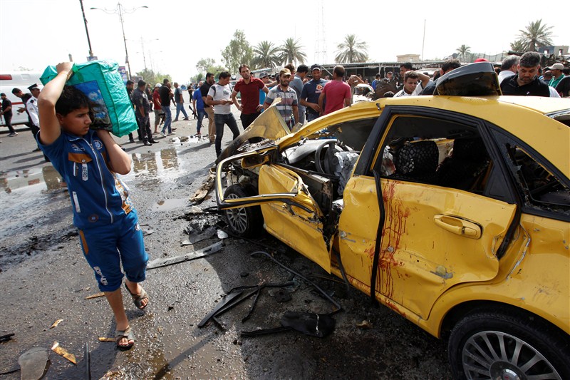 At least 72 people were killed by three bombings, extending the deadliest spate of attacks in the Iraqi capital so far this year. Baghdad,blast in Baghdad,Baghdad bomb blast,Baghdad blast,Baghdad bombing,Iraq