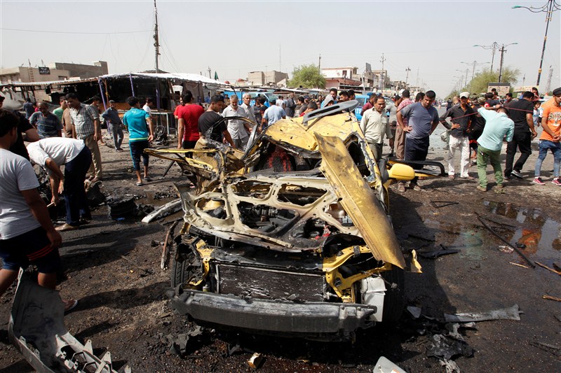At least 72 people were killed by three bombings, extending the deadliest spate of attacks in the Iraqi capital so far this year. Baghdad,blast in Baghdad,Baghdad bomb blast,Baghdad blast,Baghdad bombing,Iraq