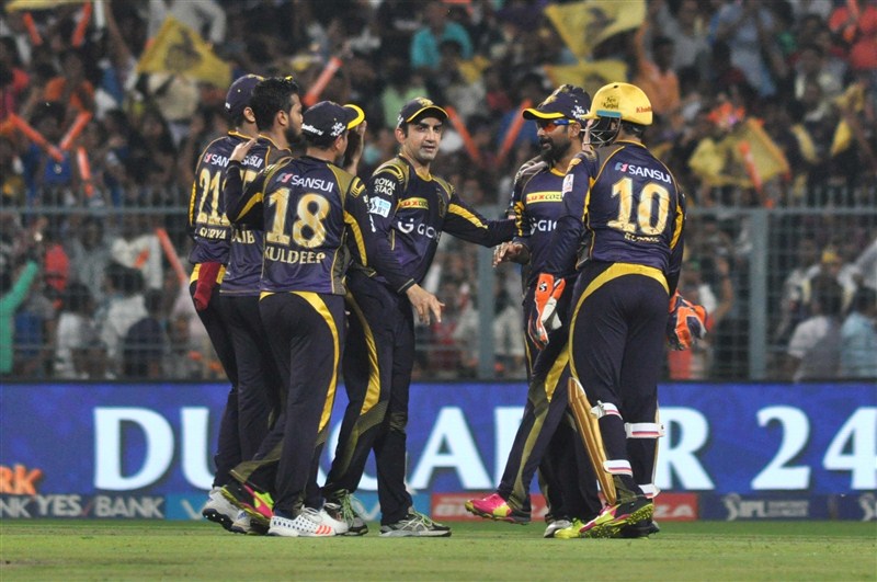 Sunil Narine's outstanding bowling figures of 3/26 helped Kolkata Knight Riders (KKR) seal a 22-run victory over Sunrisers Hyderabad (SRH) on Sunday and march into the play-offs of the Indian Premier League (IPL). KKR beat Sunrisers,Sunil Narine,Kolkata Knight Riders,Sunrisers Hyderabad,IPL playoffs,playoffs 2016,Indian Premier League,Indian Premier League 2016,Indian Premier League 9,IPL 2016,IPL pics,IPL images,IPL photos,IPL stills,IPL pictures